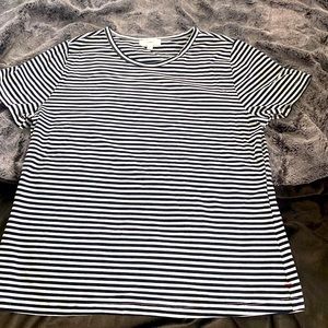 black and white striped shirt